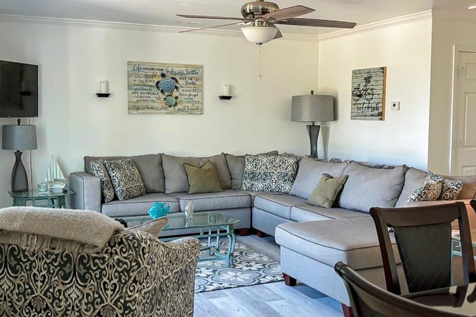 Dog friendly ocean view house with central AC and washer dryer snowbird friendly House in Saint George Island