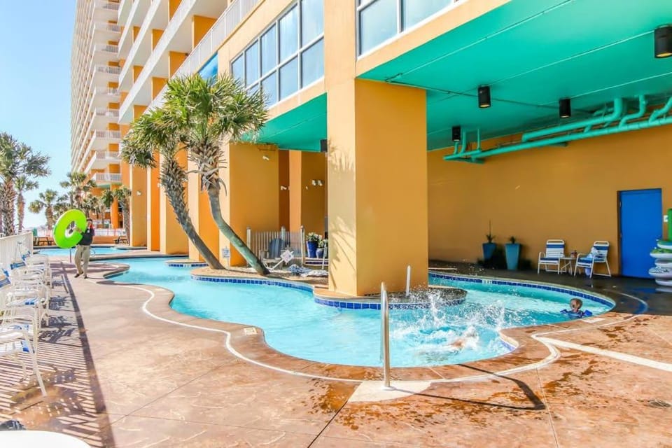 Beachfront resort condo with Gulf views & pools hot tub lazy river gym House in Panama City Beach