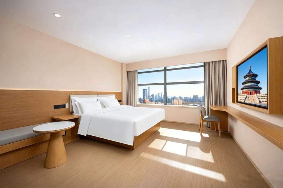 Beijing Baiman Hotel nearby Bubble Mart Paradise, China International Exhibition Center, Forbidden City, Yonghegong Lama Temple, free reservation of Tiananmen one stop direct to the airport, unlimited express collection, free laundry, free coffe tourist Hotel in Beijing