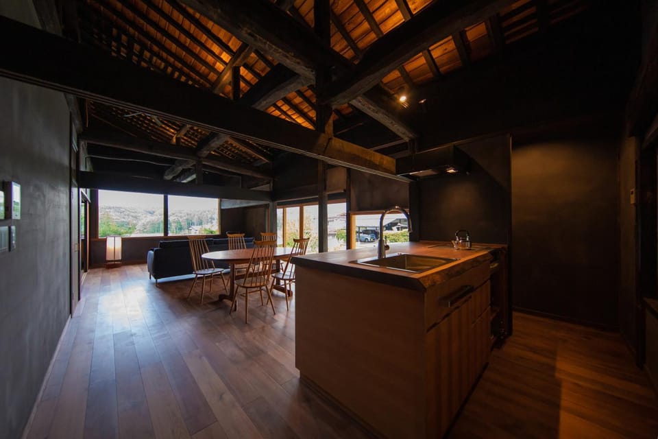 Kitchen or kitchenette, Living room, Dining area