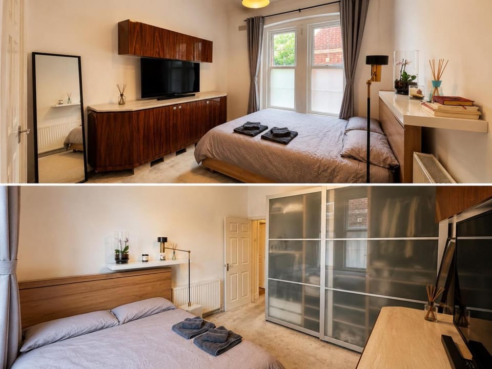 TV and multimedia, Photo of the whole room, Bedroom, towels, wardrobe