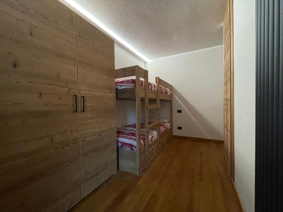 bunk bed, wardrobe