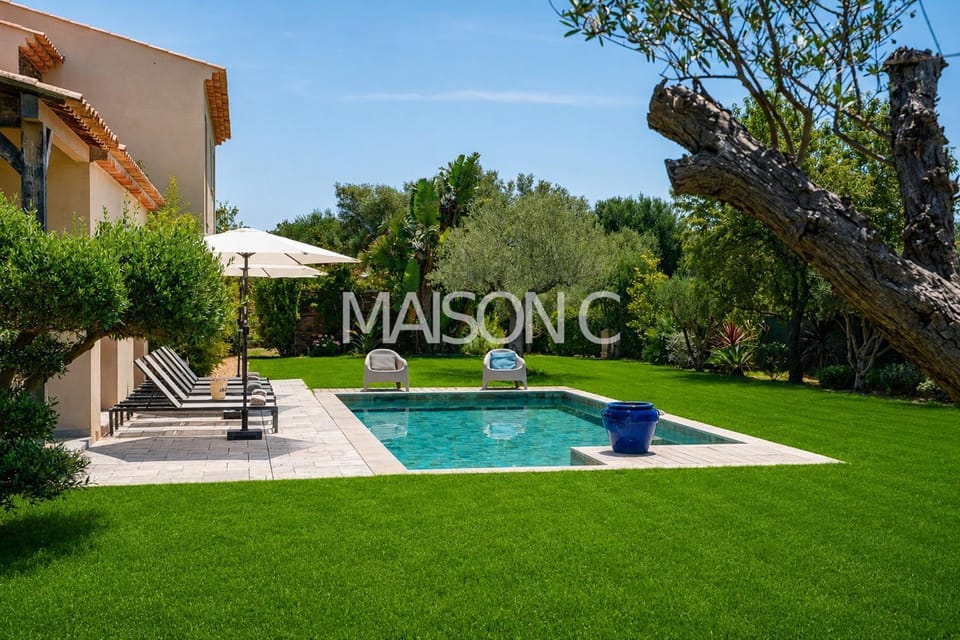 Property building, Living room, Swimming pool