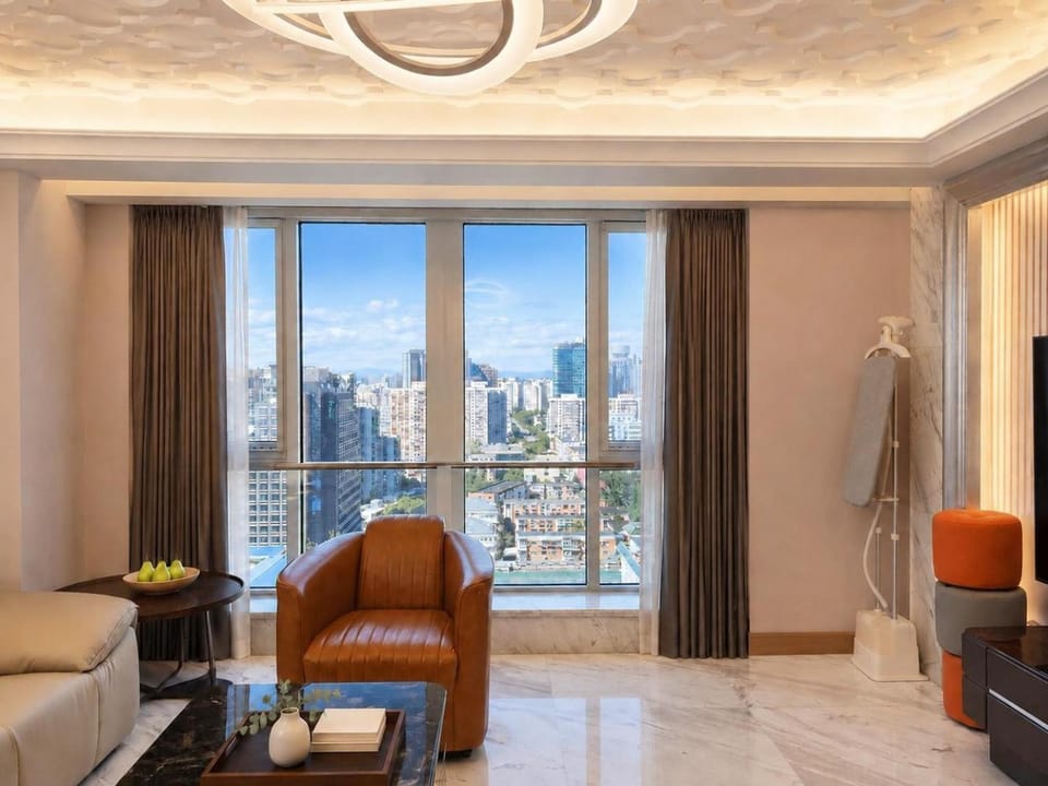 Living room, Seating area, City view