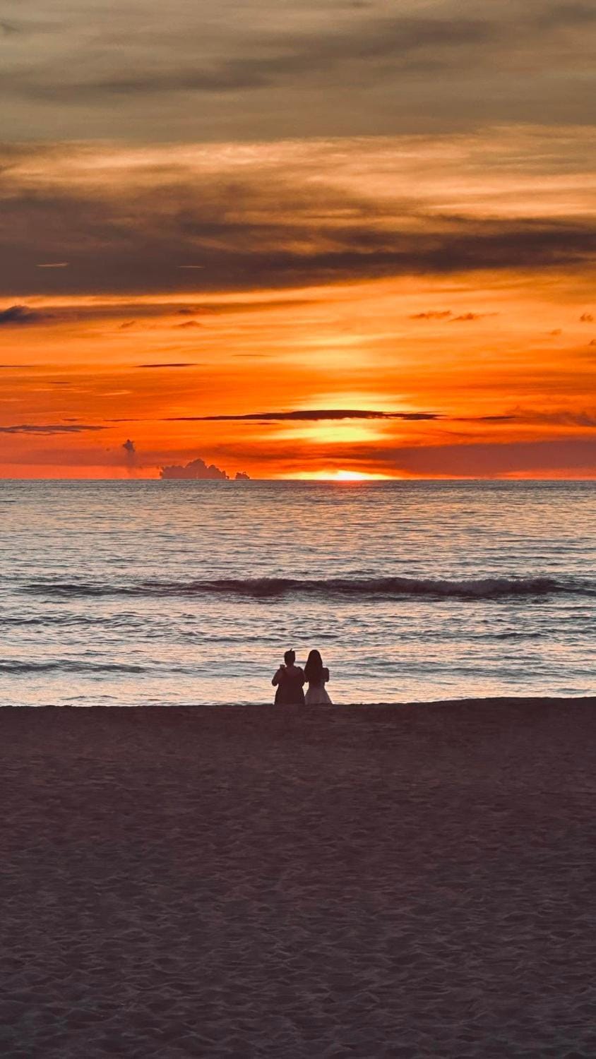 People, Beach, Sunset