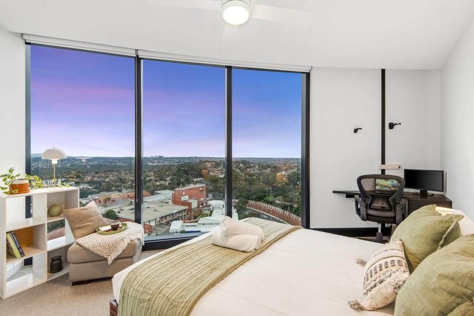 Bed, View (from property/room), Business facilities, Bedroom, City view