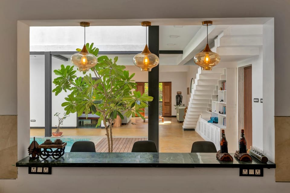 Kitchen or kitchenette, Living room, Swimming pool