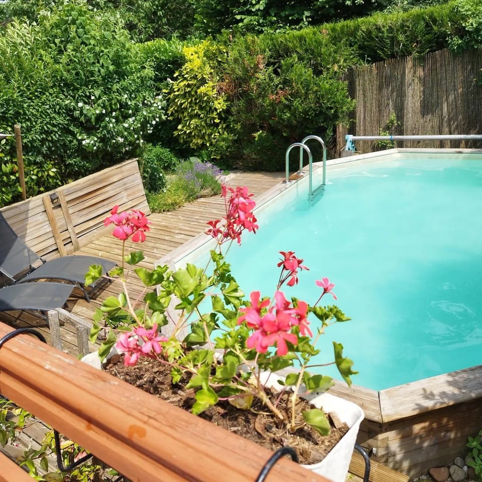 Property building, Living room, Swimming pool