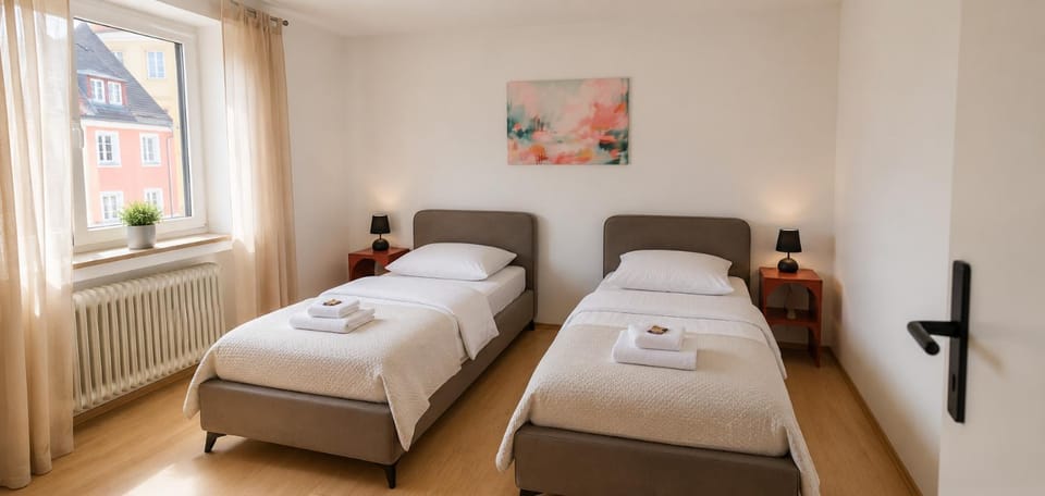 Bed, Photo of the whole room, Bedroom, internet, towels