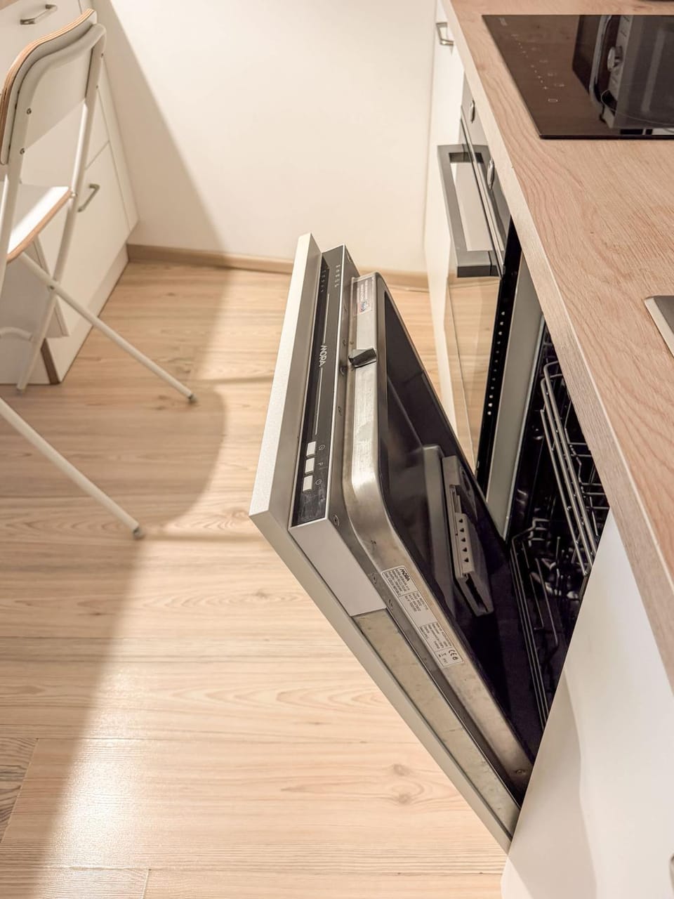 Kitchen or kitchenette, dishwasher