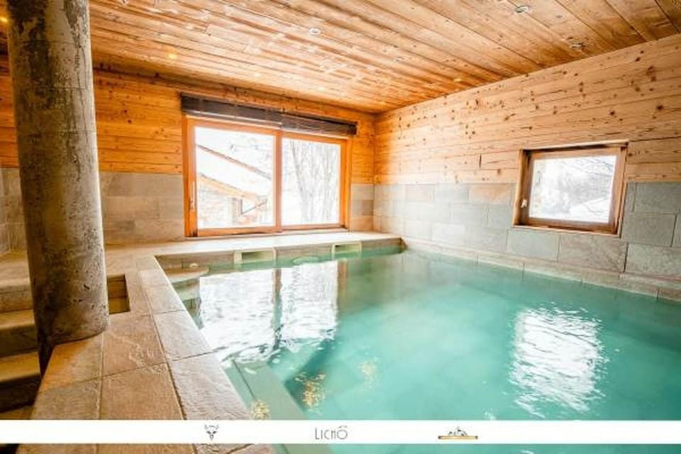 Property building, Living room, Swimming pool