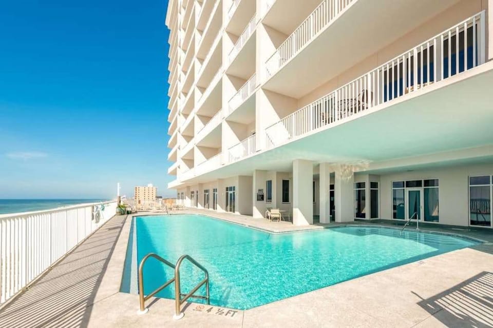 Inviting Gulf-front condo In Perdido Key with waterfront pool hot tub and oceanfront balcony House in Perdido Key