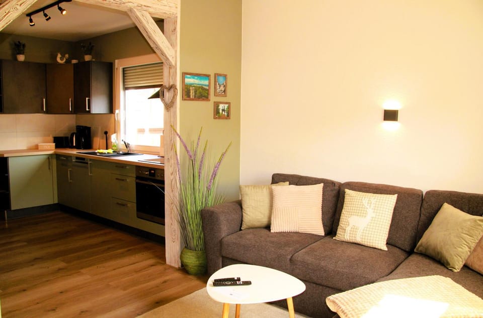 Kitchen or kitchenette, Living room, Seating area, stove