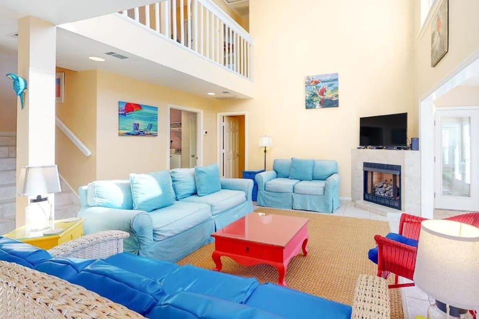 Beach Across the Street Dog-Friendly Home with Private Pool AC WiFi & Games House in Saint George Island