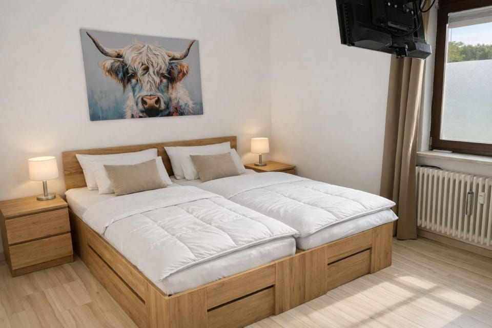 Bed, TV and multimedia, Photo of the whole room, Bedroom