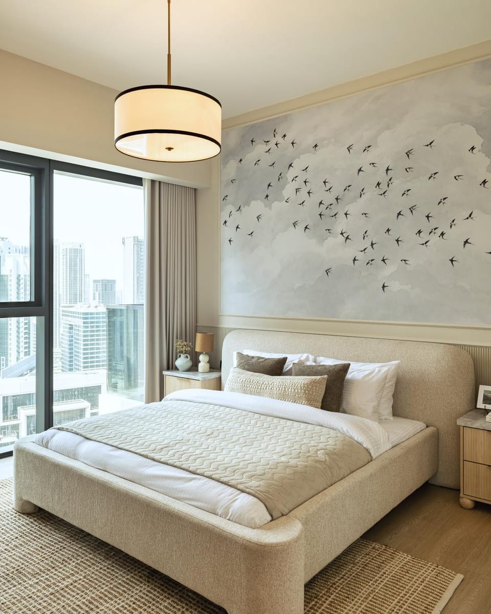 Bed, Decorative detail, Bedroom