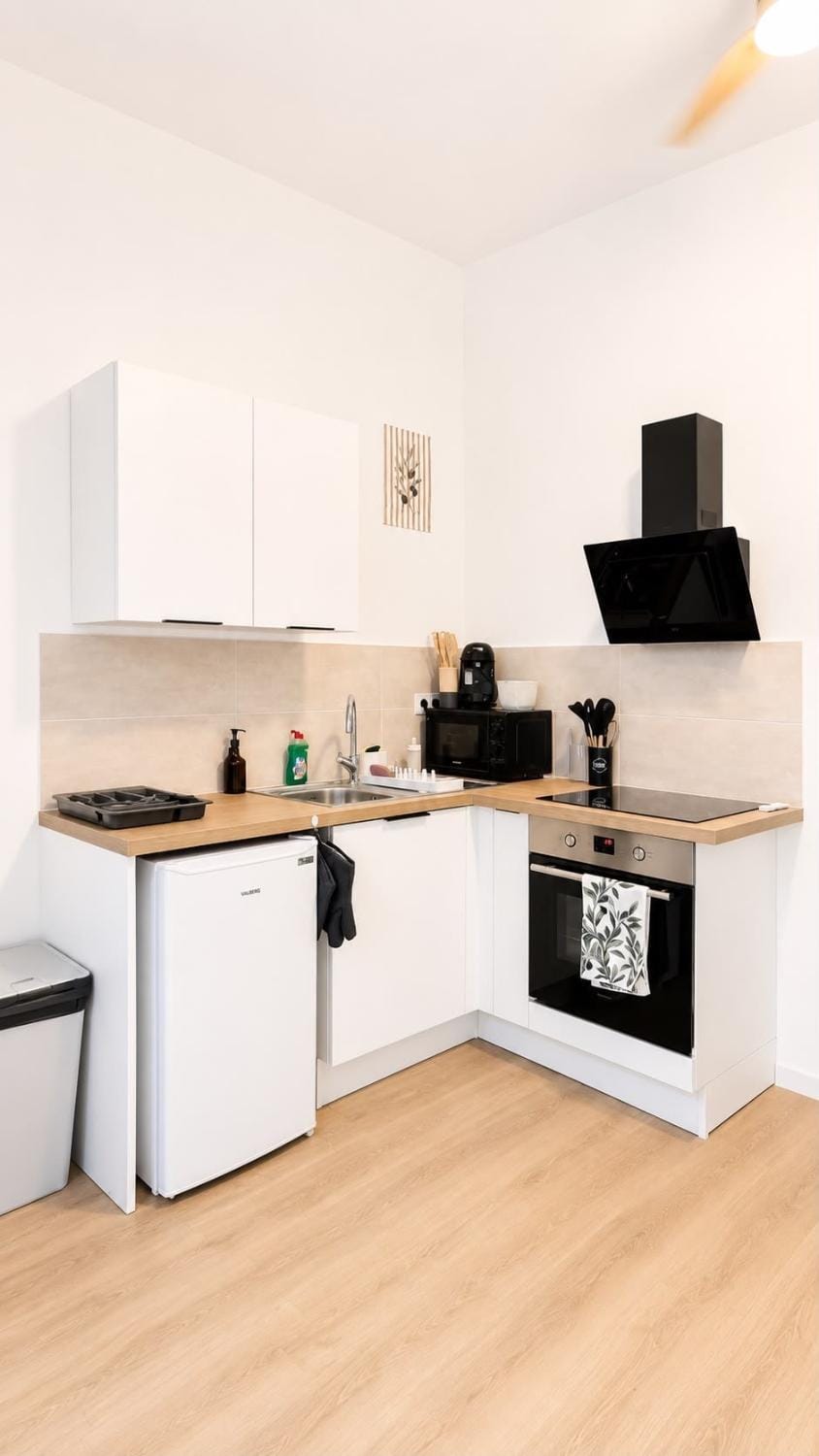 Kitchen or kitchenette, oven, stove