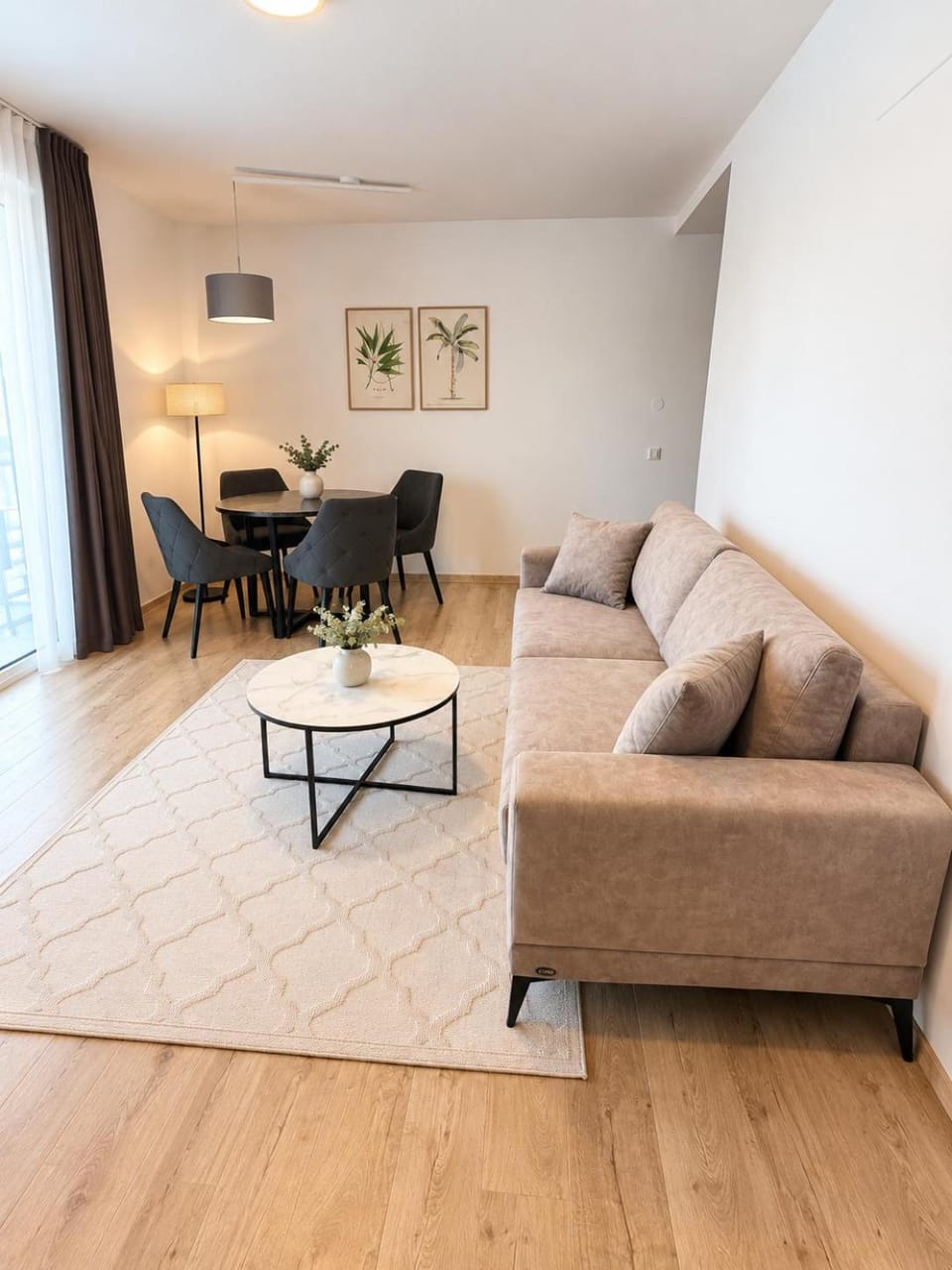 Living room, Seating area, Dining area