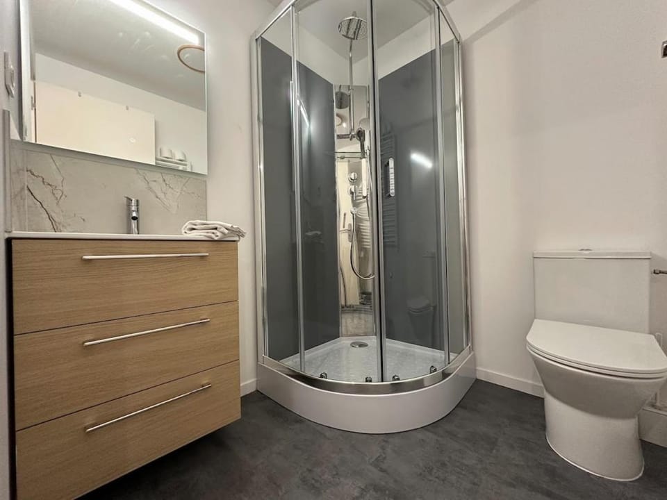 Shower, Toilet, Bathroom, towels