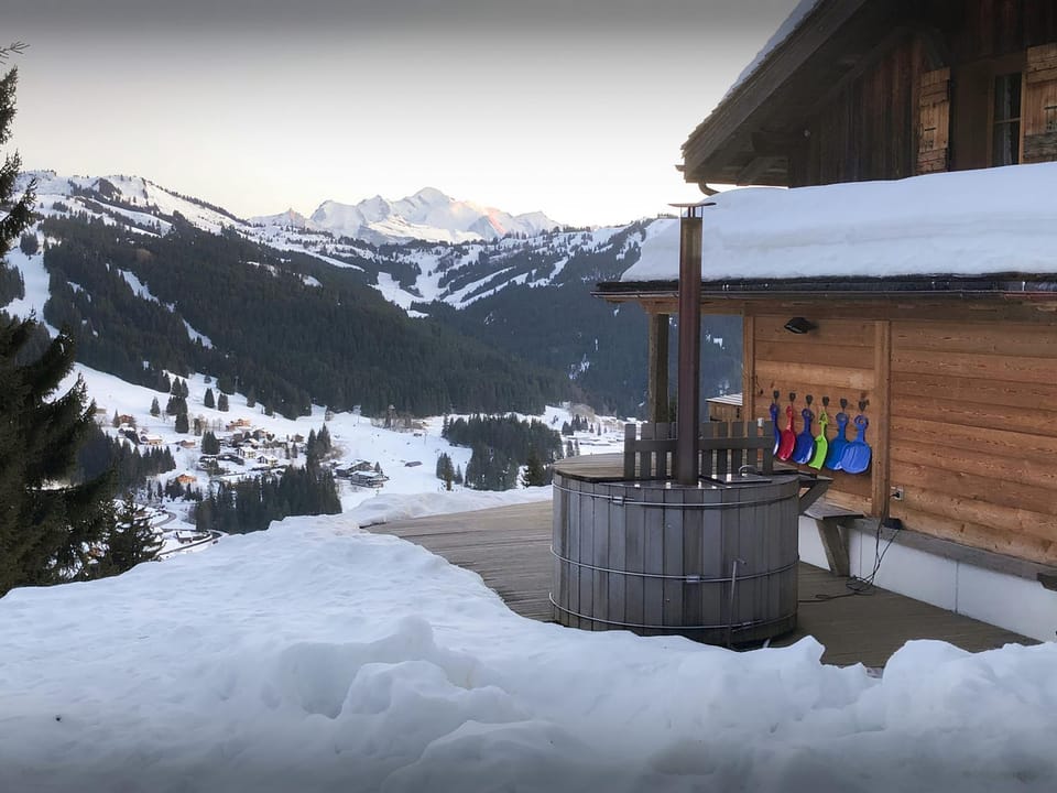 Natural landscape, Winter, Hot Tub, View (from property/room), Mountain view