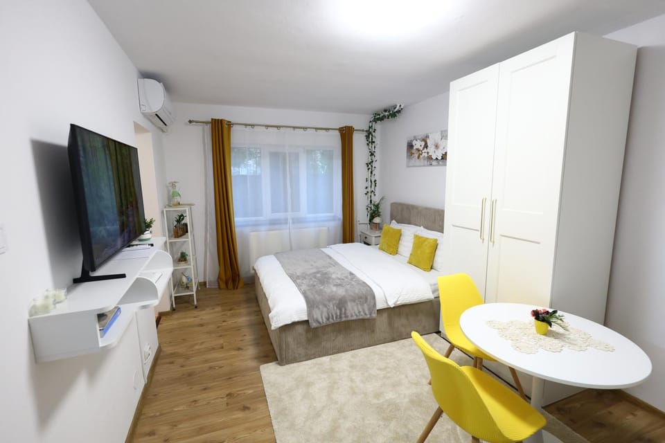 Communal lounge/ TV room, Bed, TV and multimedia, Living room, Photo of the whole room, Seating area, Evening entertainment, Bedroom, air conditioner
