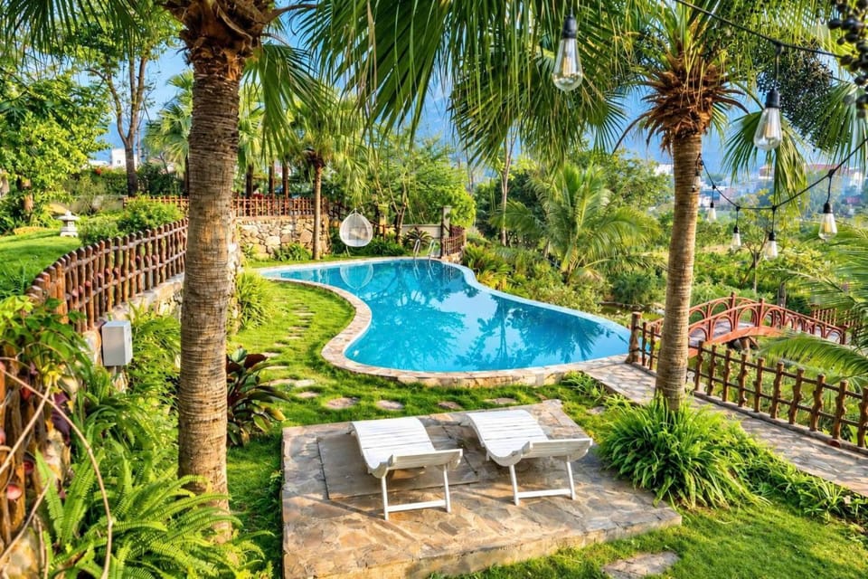 Day, Natural landscape, Garden view, Pool view