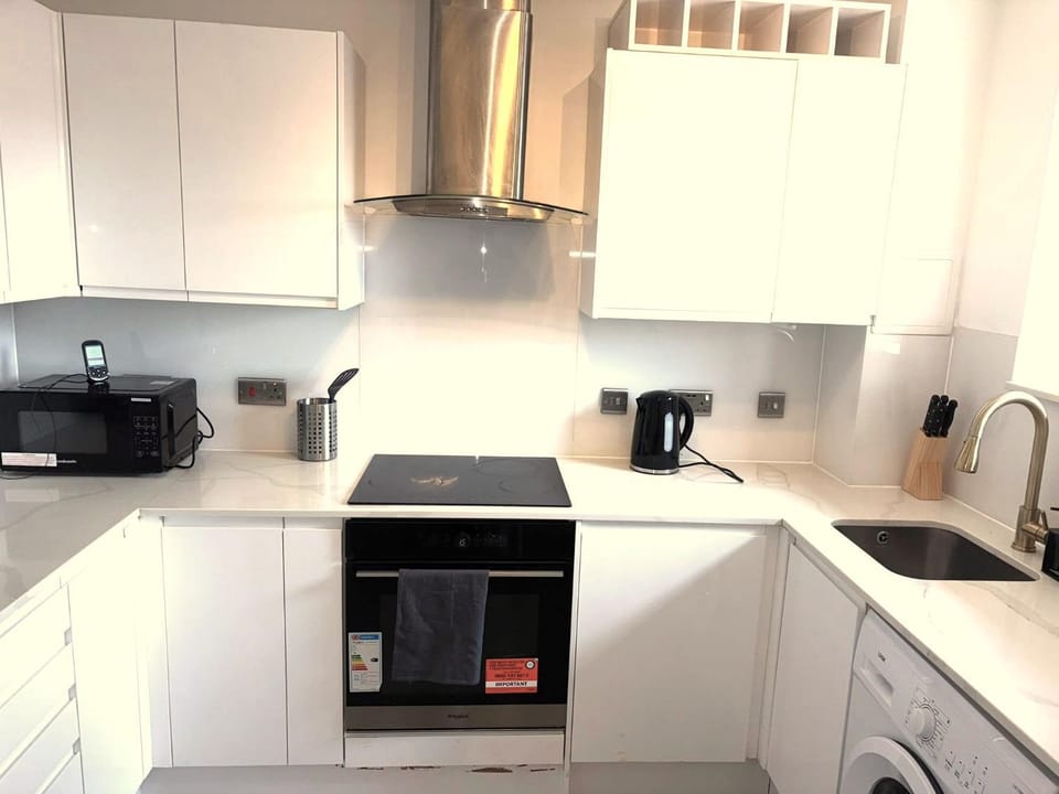 Kitchen or kitchenette, oven, stove