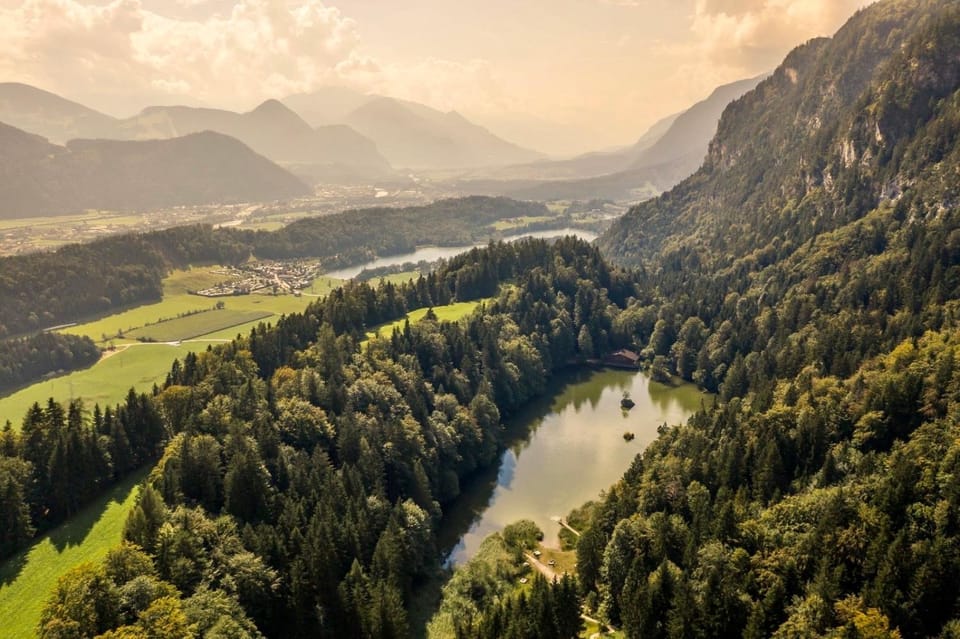 Natural landscape, Bird's eye view, Lake view, Mountain view