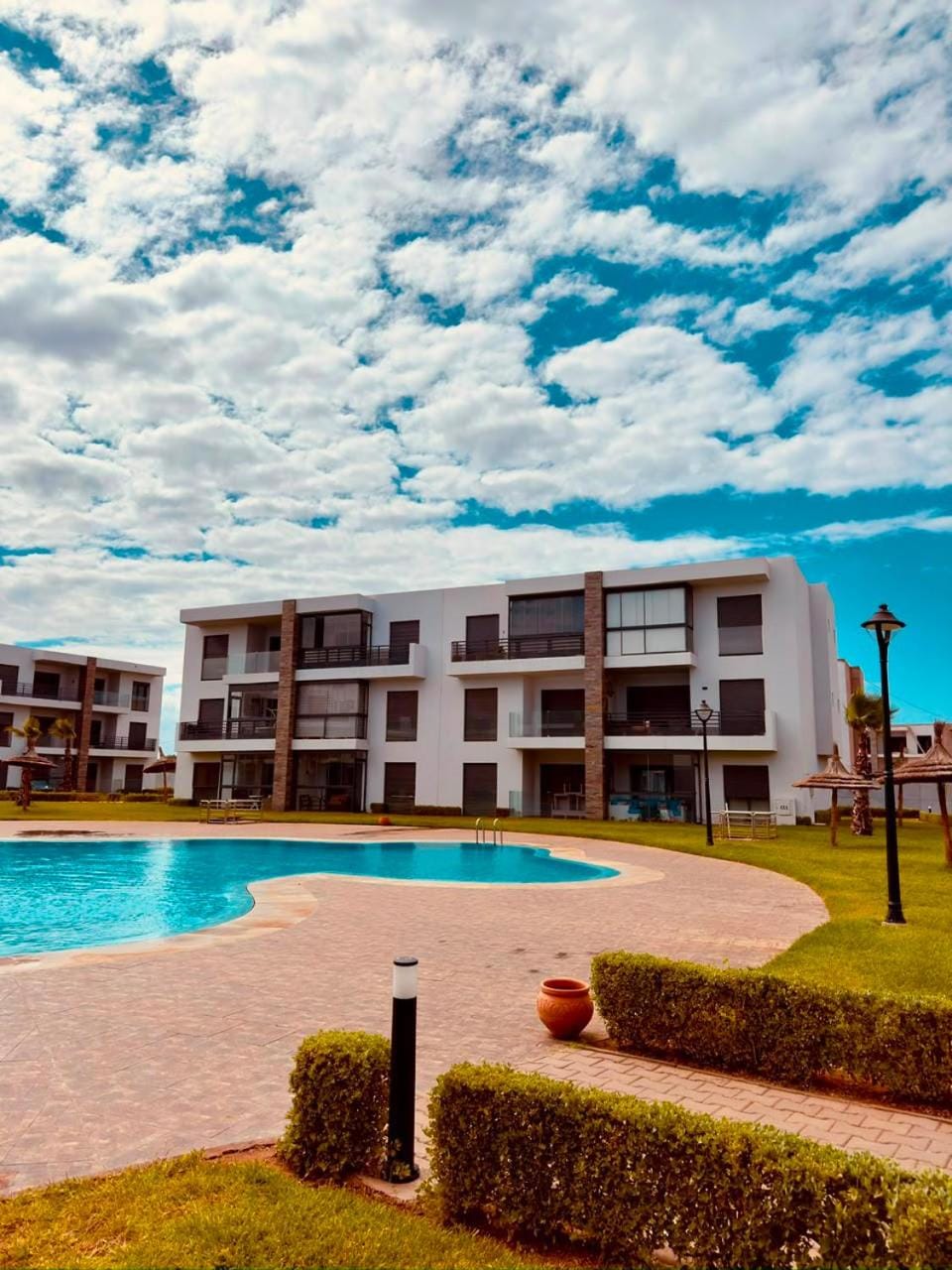 Swimming Pool View Apartment five min walk to the Beach Apartment in Casablanca-Settat
