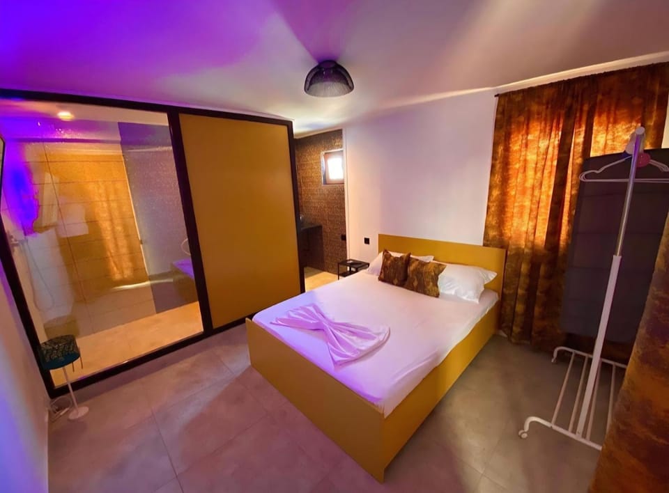 Bed, Photo of the whole room, Bedroom, towels, wardrobe
