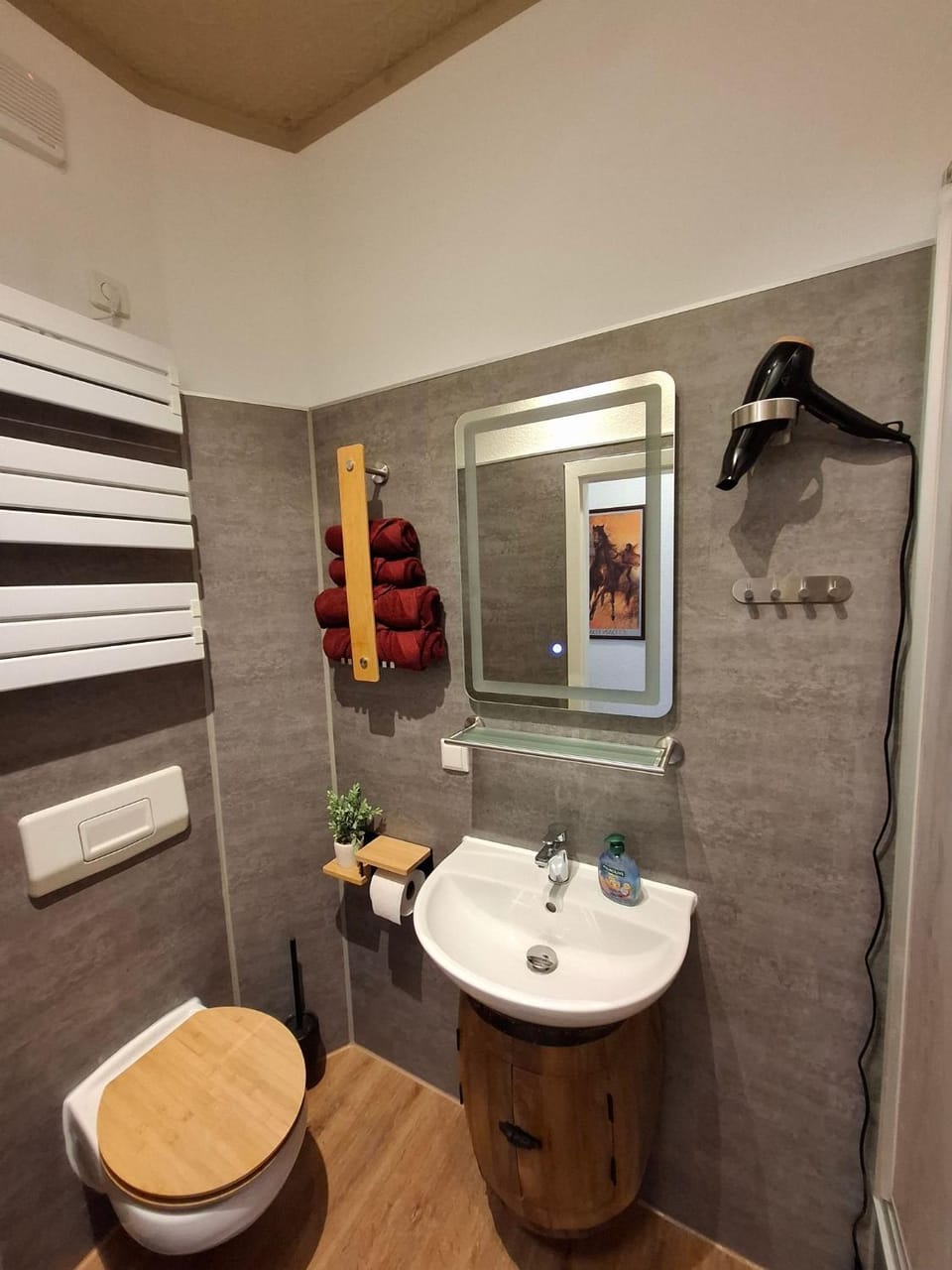 Toilet, Bathroom, towels