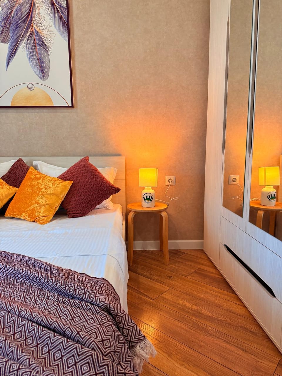 Bed, Photo of the whole room, Bedroom, wardrobe