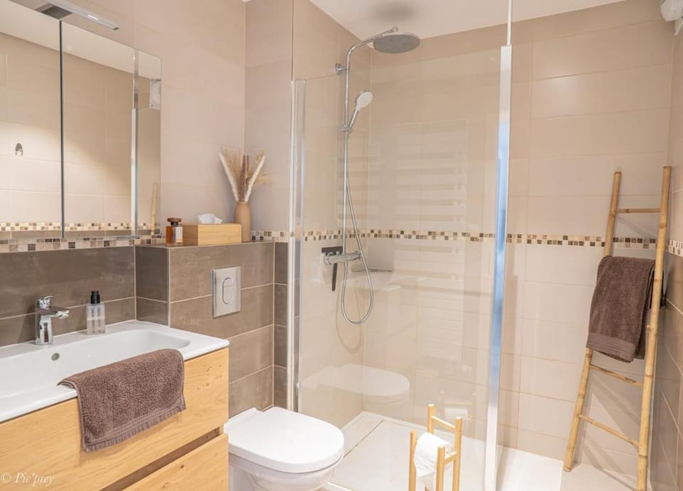 Shower, Toilet, Bathroom, towels
