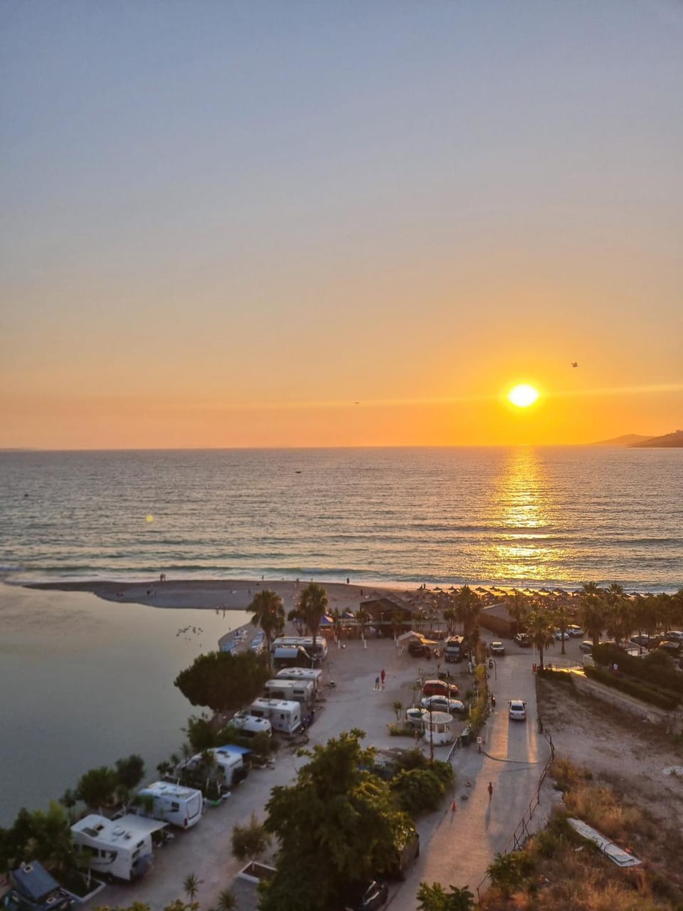 Beach, Sea view, Sunset