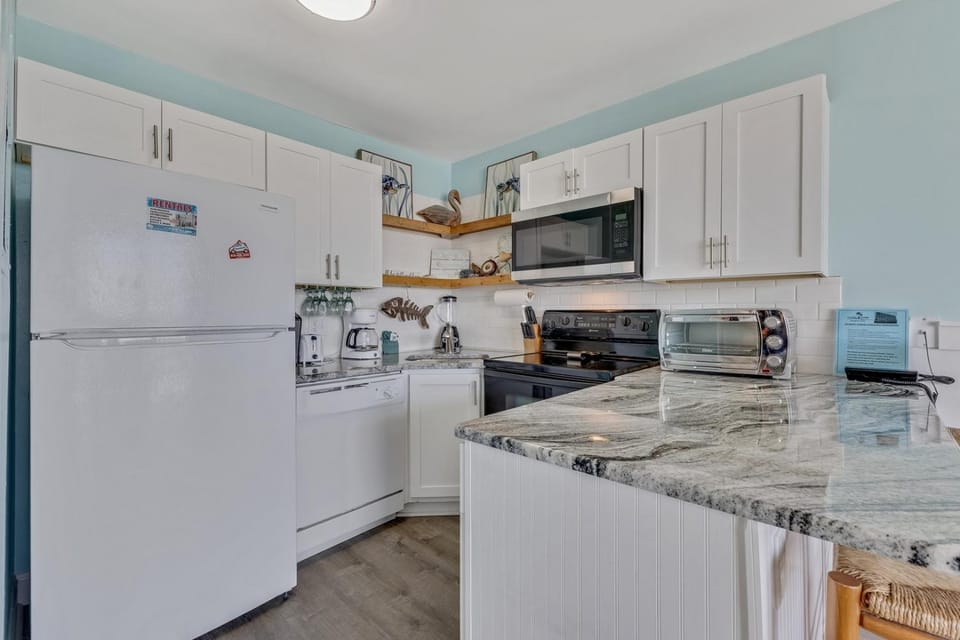dishwasher, oven, stove, toaster
