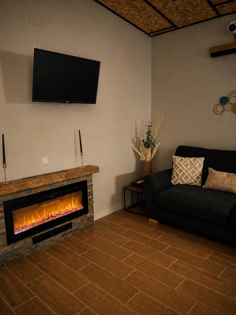 Living room, fireplace