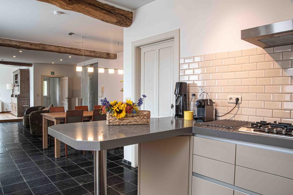 Kitchen or kitchenette, Dining area, stove