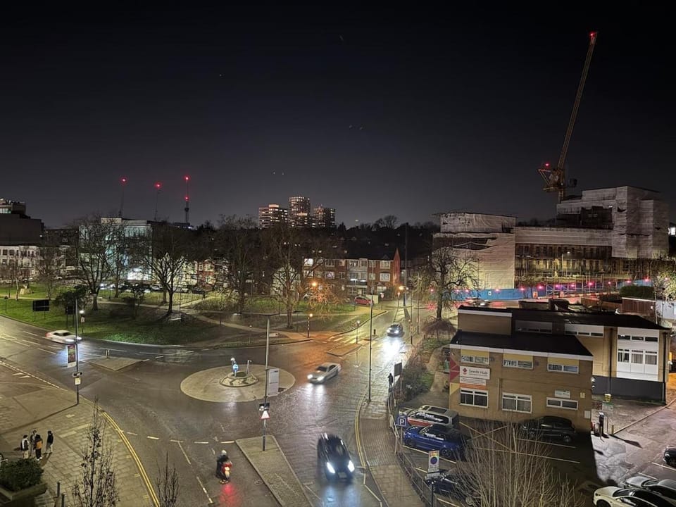 Night, City view, Street view, Location, Parking