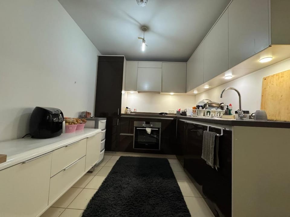 Kitchen or kitchenette, stove, toaster