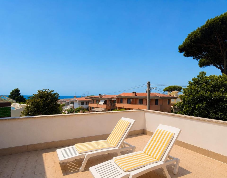 Day, Natural landscape, View (from property/room), Balcony/Terrace, Sea view, sunbed