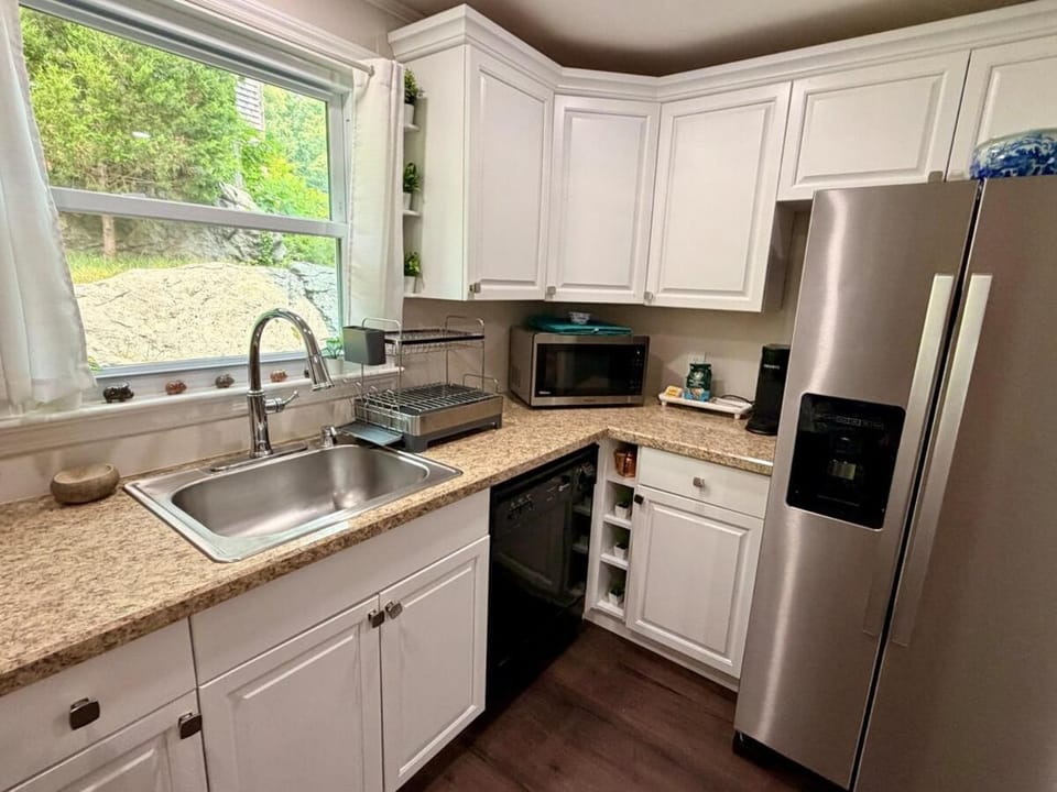 Kitchen or kitchenette, dishwasher