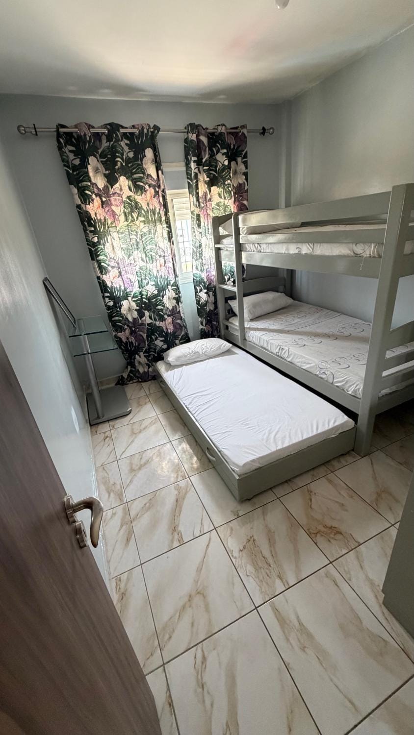 Photo of the whole room, bunk bed