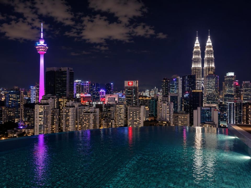 Property building, Nearby landmark, Night, Natural landscape, City view