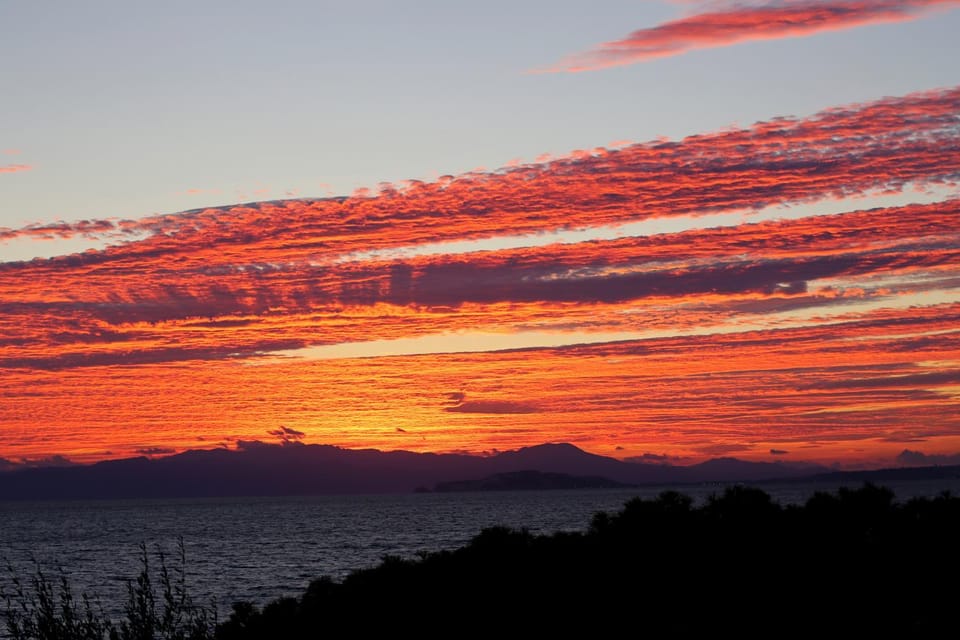 Natural landscape, Sea view, Sunset