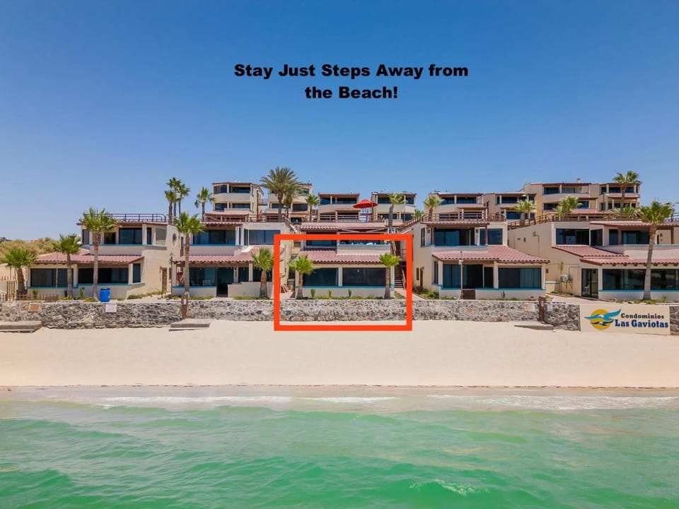 Super Beachfront Condo Ground Level on Sandy Beach House in Rocky Point