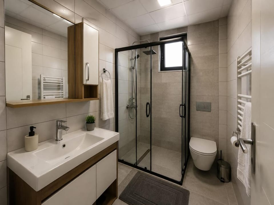 Shower, Toilet, Bathroom, towels