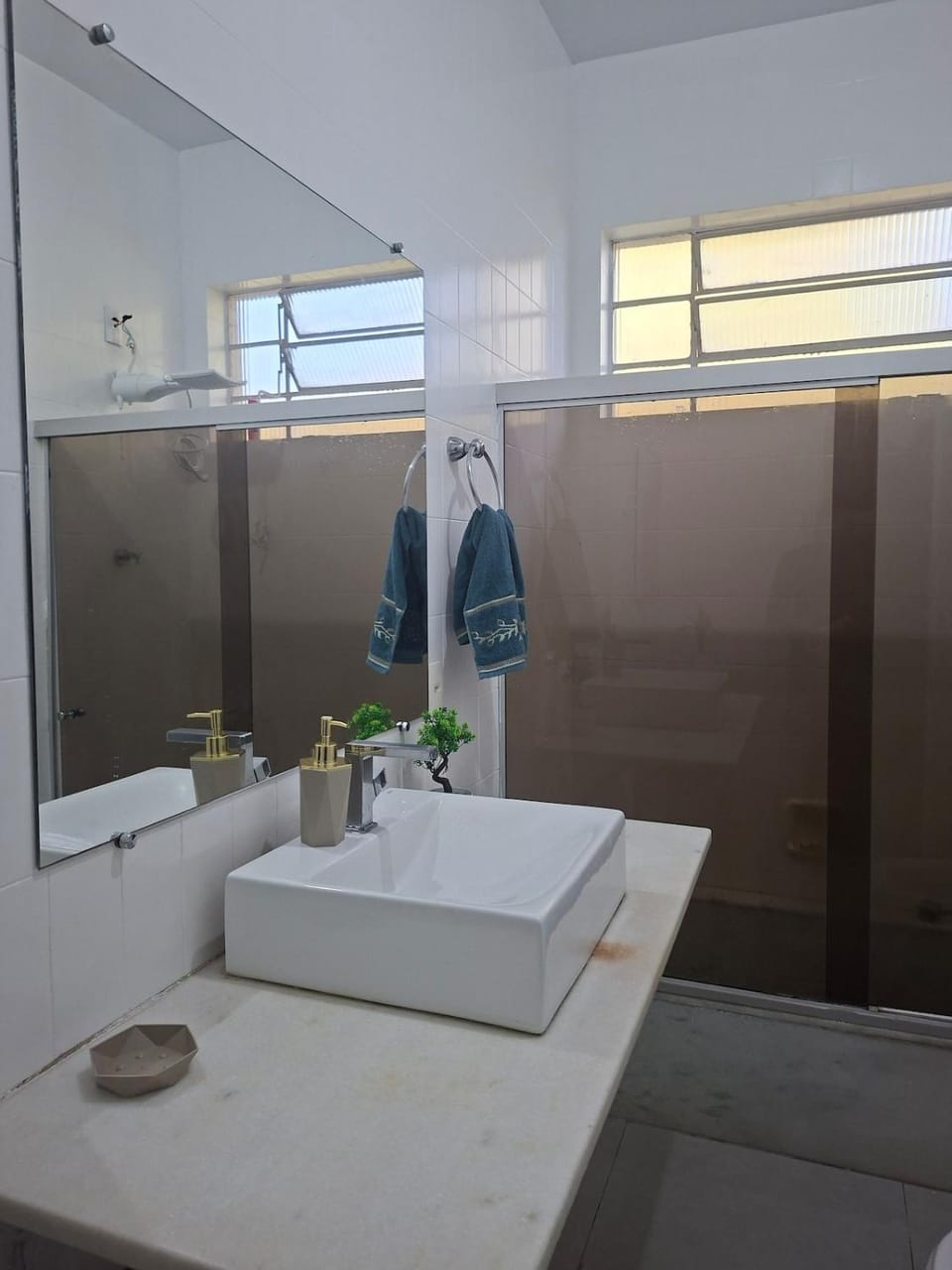 Bathroom, towels