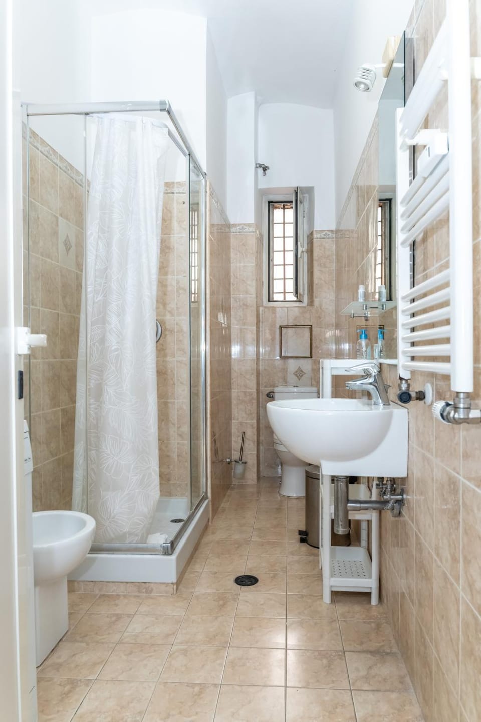 Bath, bidet, towels