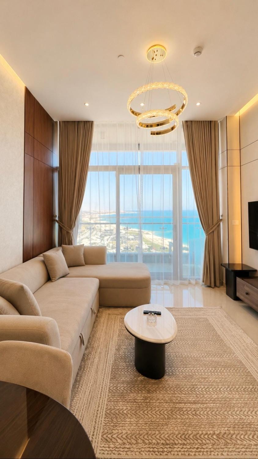 Communal lounge/ TV room, Living room, Seating area, Sea view
