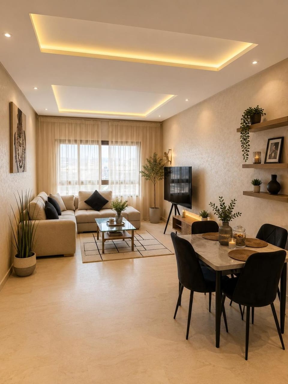 Luxury Studio 1 Min to Beach & Mall Apartment in Tangier